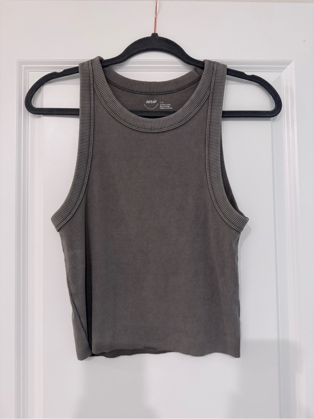 aerie Ribbed Tank Top in Olive